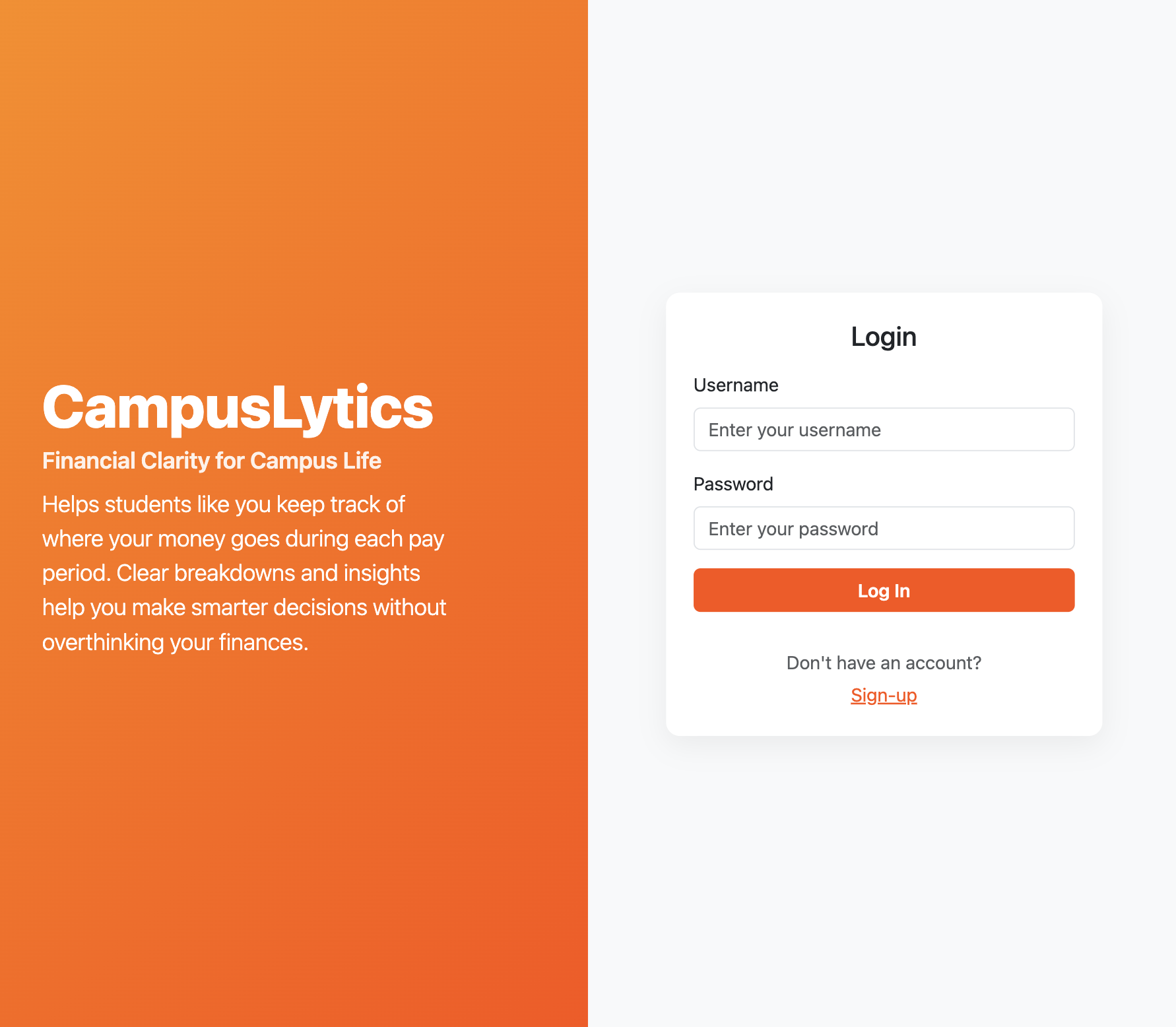 Campuslytics dashboard screenshot